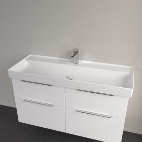 Villeroy & Boch Taro Waschtisch 120 cm mit CeramicPlus Beschichtung, 1 Hahnloch, ohne Überlauf