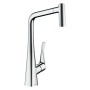 Robinet de cuisine monocommande hansgrohe Metris M71 320 Eco, douchette extractible, 2 jets