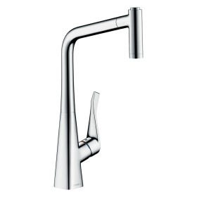 Robinet de cuisine monocommande hansgrohe Metris M71 320 Eco, douchette extractible, 2 jets