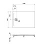 Receveur de douche LAUFEN PRO Marbond 120 x 90 x 3,3 cm
