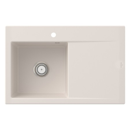 Villeroy & Boch Subway Style 45 Einbauspüle, Ablaufgarnitur mit Handbetätigung, Becken links