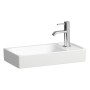 Lavabo da appoggio LAUFEN MEDA 46 x 23,5 cm, con foro rubinetto senza troppo pieno, vasca a sinistra