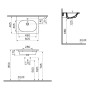 VitrA Zentrum Möbelwaschtisch 60,5 cm, mit Überlaufloch, 1 Hahnloch mittig - Detailansicht