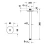 Braccio doccia Duravit con attacco a soffitto 30 cm - vista dettagliata
