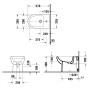 Duravit No. 1 Stand-Bidet back to Wall - Detailansicht