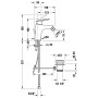 Duravit No. 1 Einhebel-Bidetmischer, mit Zugstangengarnitur - Detailansicht