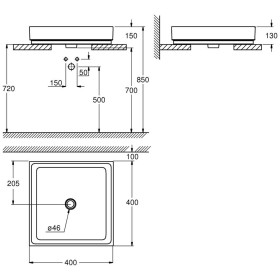GROHE Cube Keramik Aufsatzschale 40 cm