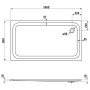 Receveur de douche LAUFEN Platina 160 x 90 cm sans revêtement antidérapant - vue détaillée