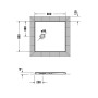 Receveur de douche Duravit Tempano 80 x 80 cm, avec Antidérapant