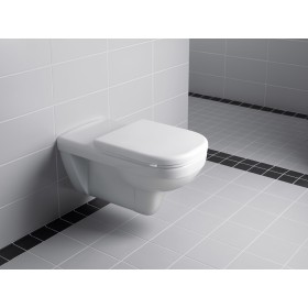 Geberit Renova Confort WC suspendu à chasse d'eau encastrée, Rimfree, carré