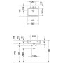 Lavabo meuble Duravit Vero Air avec 1 trou de robinet 50 x 47 cm, sans trop-plein - vue détaillée