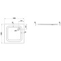 Receveur de douche LAUFEN Platina XXL 100 x 100 cm sans revêtement antidérapant - vue détaillée