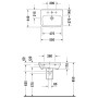 Lavabo Duravit DuraStyle 55 cm, avec 1 trou pour robinet - vue détaillée