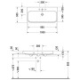 Duravit Happy D.2 Meuble-lavabo 100 cm brossé, avec 1 trou pour robinet - vue détaillée