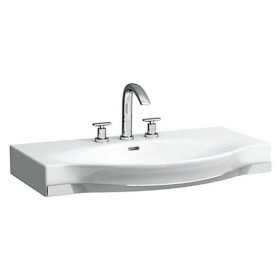 Vasque LAUFEN Palace 90 cm avec trop-plein et 3 trous de robinet, avec porte-serviettes