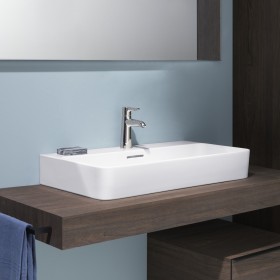 Lavabo d'appoggio LAUFEN Val 65 x 42 cm con 1 foro per rubinetto, con troppo pieno