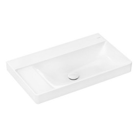 Lavabo hansgrohe Xelu Q avec étagère à gauche 80 x 48 cm non poli, sans trou de robinet