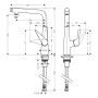 Robinet de cuisine monocommande hansgrohe Talis Select M51 300, Eco, 1jet - vue détaillée