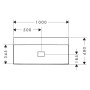 Lavabo hansgrohe Xevolos E 100 x 48 cm sans trou de robinet ni trop-plein