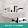 Robinet de lavabo hansgrohe Tecturis E 3 trous 150 économie d'eau+ avec bonde Push-Open - vue technique