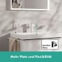 Robinetterie de lavabo monocommande hansgrohe Tecturis E 150 Fine CoolStart économie d'eau+ avec bonde