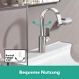 Robinet de lavabo monocommande hansgrohe Vivenis 210 avec vidage à tirette, avec bec pivotant - photo produit