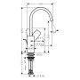 Robinet de lavabo monocommande hansgrohe Vivenis 210 avec vidage à tirette, avec bec pivotant