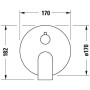 Duravit Tulum Einhebel-Wannenmischer, Unterputz, mit Umstellventil - Produktansicht