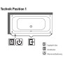 Vasca Villeroy & Boch Subway 3.0 Duo 180 x 80 cm, Special Combipool Active, Posizione 1 + SilentFlow - vista dettagliata