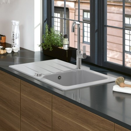 Lavello incasso Villeroy & Boch Architectura 45, scarico con azionamento eccentrico, reversibile