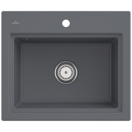 Lavello incasso Villeroy & Boch Subway Style 60 S, Scarico con azionamento manuale, con griglia di scolo