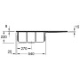Lavello incasso Villeroy & Boch Subway Style 60 FLAT, scarico con azionamento manuale, vasca a sinistra - vista dettagliata