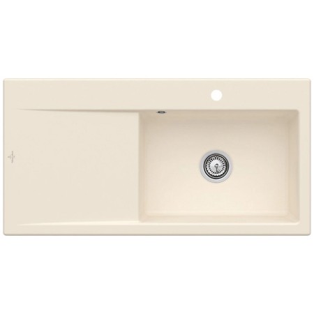 Villeroy & Boch Subway Style 60 FLAT lavello filotop, scarico con azionamento manuale, vasca a destra