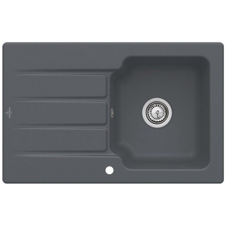 Lavello incasso Villeroy & Boch Architectura 45, con piletta a azionamento manuale, reversibile