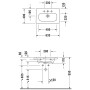 Lavabo meuble Duravit DuraStyle Compact 63,5 cm avec un trou de robinet - vue détaillée