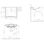 VitrA Conforma Waschtisch 65 x 56/52 cm mit Hahnloch, ohne Überlauf - Detailansicht