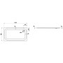 Receveur de douche LAUFEN Platina XXL 140 x 80 cm sans revêtement antidérapant - vue détaillée