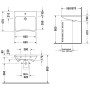 Duravit DuraStyle Vasque Vital 65 cm sans trou de robinet ni trop-plein - vue détaillée