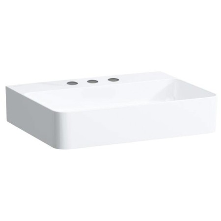 Lavabo à poser LAUFEN Val 55 x 42 cm avec 3 trous de robinet, sans trop-plein