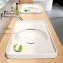 Lavabo encastrable LAUFEN Val 55 x 36 cm avec trou de robinet à gauche, sans trop-plein - vue technique