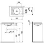 Lavabo encastrable LAUFEN Val 55 x 36 cm avec trou de robinet à gauche, sans trop-plein - photo produit
