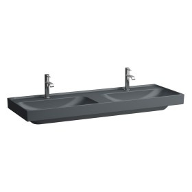 Double vasque LAUFEN MEDA 130 x 46 cm, avec trou de robinet sans trop-plein