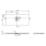 Receveur de douche Villeroy & Boch Squaro Infinity, 130 x 90 x 4 cm - vue technique