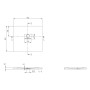 Receveur de douche Villeroy & Boch Squaro Infinity, 90 x 80 x 4 cm - vue technique