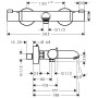 hansgrohe Ecostat Comfort Wannenthermostat Aufputz - Detailansicht