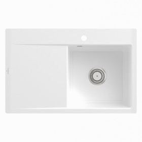 Lavello incassato Villeroy & Boch Subway Style 45 FLAT, scarico con azionamento manuale, vasca a destra