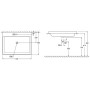 Évier encastré GROHE Cube en céramique vue de dessus 60 cm - vue détaillée