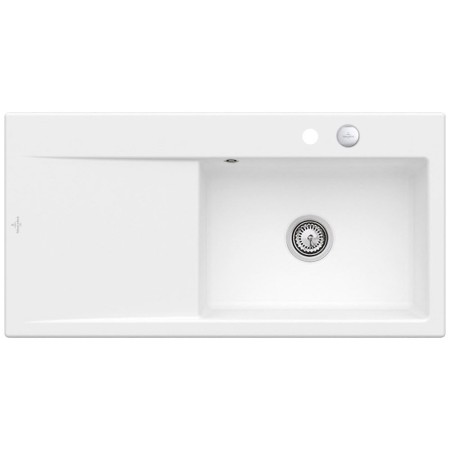 Villeroy & Boch Subway Style 60 Einbauspüle, Ablaufgarnitur mit Excenterbetätigung, Becken rechts