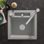 Villeroy & Boch Siluet 50 S Einbauspüle, Ablaufgarnitur mit Excenterbetätigung, reversibel - technische Ansicht
