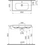 VitrA S20 Möbelwaschtisch 85 cm - Detailansicht